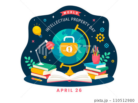 World Intellectual Property Day Vector Illustration on 26 April with Brain and Light Bulb for Innovation and Ideas Creativity Concept Background World Intellectual Property Day Vector Illustration on 26 April with Brain and Light Bulb for Innovation and Ideas Creativity Concept Background 110512980