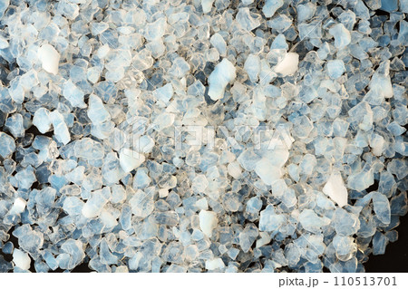 Pure silica gel crystals on black background Pure silica gel crystals on black background 110513701