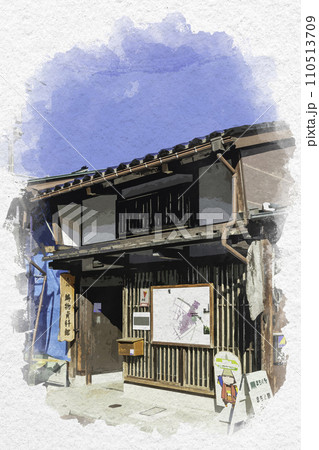 水彩画風 高岡 金屋町 高岡市鋳物資料館 富山県高岡市 水彩画風 高岡 金屋町 高岡市鋳物資料館 富山県高岡市 110513709