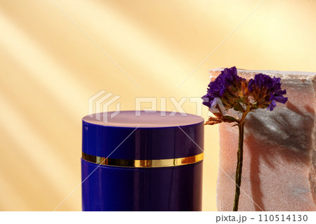 Cosmetic product jar in composition with granite stones and shadow Cosmetic product jar in composition with granite stones and shadow 110514130