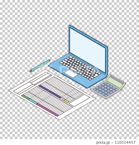 確定申告のイメージイラスト 110514457