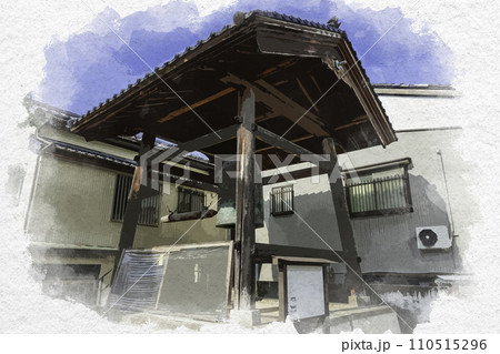 水彩画風 高岡大仏 時鐘 富山県高岡市 水彩画風 高岡大仏 時鐘 富山県高岡市 110515296
