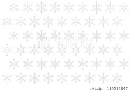 雪の結晶のベクターイラストセット 110515847