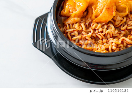 Korean instant noodles with dumplings Korean instant noodles with dumplings 110516183