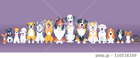 Set of dogs flat design Set of dogs flat design 110516289