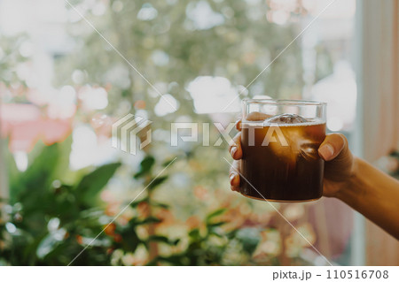black coffee cold drip in glass 110516708