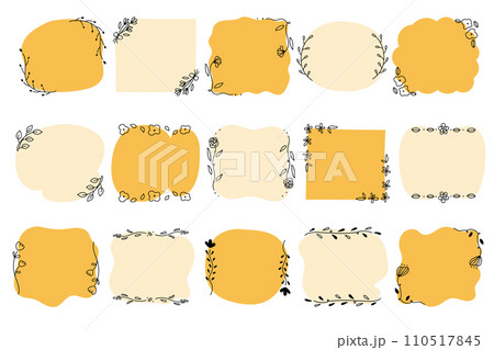 ボタニカルなフレームのベクターイラストセット 110517845