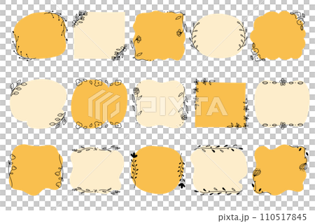 ボタニカルなフレームのベクターイラストセット 110517845