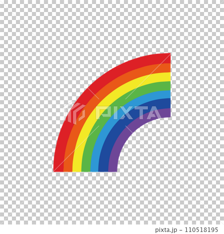 カラフルな虹の1/4アーチ イラストのイラスト素材 [110518195] - PIXTA