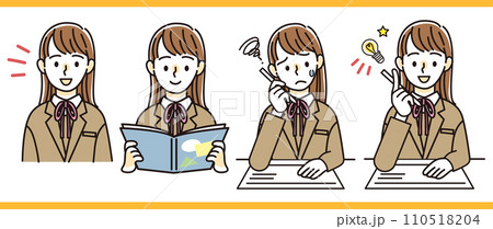 勉強をする学生のセット 男女 中学生 高校生 イラスト 素材 勉強をする学生のセット 男女 中学生 高校生 イラスト 素材 110518204