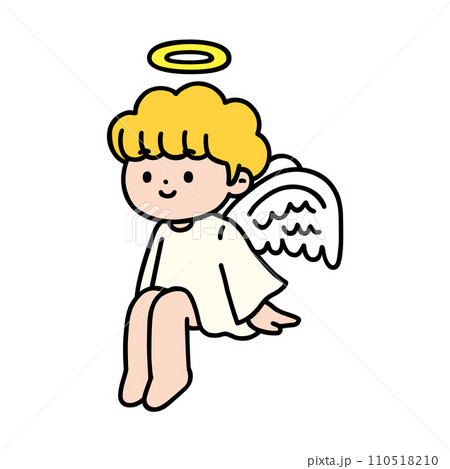 座っているかわいい天使 座っているかわいい天使 110518210