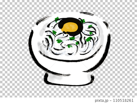 しらす丼の和風手描きイラスト しらす丼の和風手描きイラスト 110518261