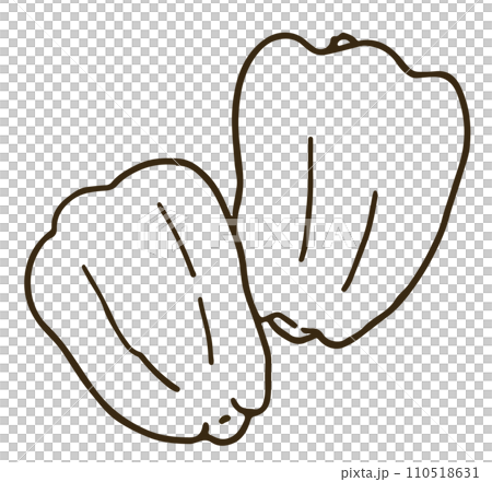 green pepper line drawing 110518631