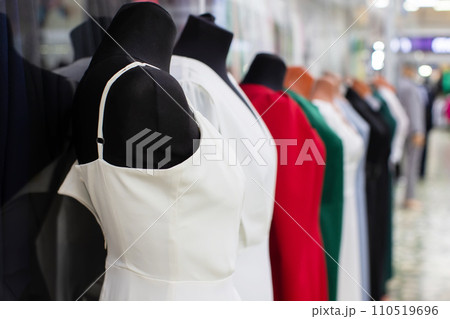 Women's dress on a black mannequin for sale. 110519696