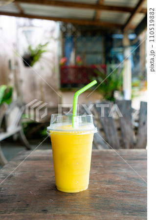 mango smoothies in take away glass mango smoothies in take away glass 110519882