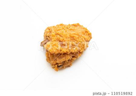 fried chicken on white background fried chicken on white background 110519892