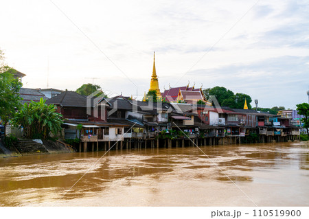 Chantaboon waterfront community at Chanthaburi in Thailand 110519900