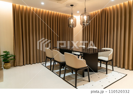 empty dining table set and chair empty dining table set and chair 110520332