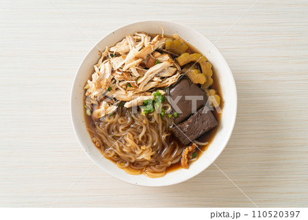 Stewed Chicken Noodle Soup Bowl 110520397