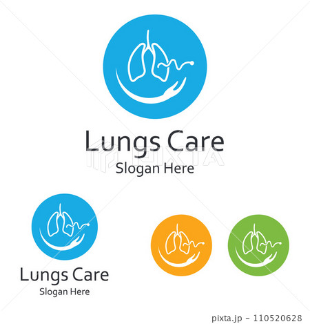 Lungs health and lungs care logo vector design, lungs logo illustration template. Lungs health and lungs care logo vector design, lungs logo illustration template. 110520628