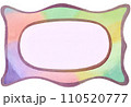 水彩で描いたフレーム枠のテロップベース 110520777