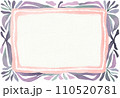 水彩風の花フレーム素材 110520781