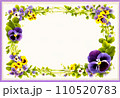 パンジーのイラストフレーム 110520783