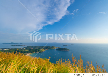 Phahindum viewpoint new landmark in Phuket Thailand,near promthep cape , beautiful scenery andaman sea in summer season 110521246