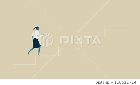 5 階段のレベルをのぼる女性。 110521714