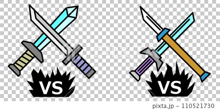 Illustrations of confrontations with swords and swords used in confrontations and duels Illustrations of confrontations with swords and swords used in confrontations and duels 110521730