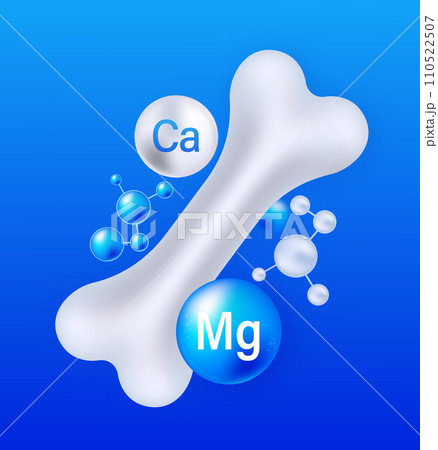 Bone Health: Calcium and Magnesium Molecular Importance Illustrated in a Vector Graphic Bone Health: Calcium and Magnesium Molecular Importance Illustrated in a Vector Graphic 110522507