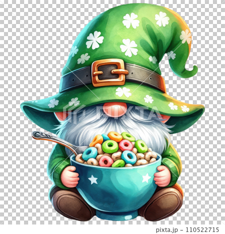St Patrick Leprechaun Gnome dressed in green 110522715