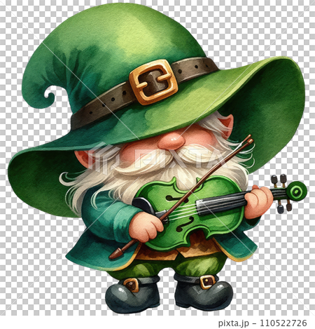 St Patrick Leprechaun Gnome dressed in green 110522726