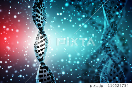 遺伝子イメージ　DNAイメージ 110522754