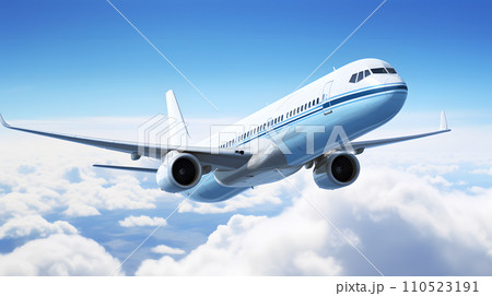 上空の飛行機 110523191