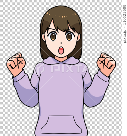 Girl student with guts pose 110523609