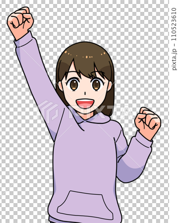 Girl student with guts pose 110523610