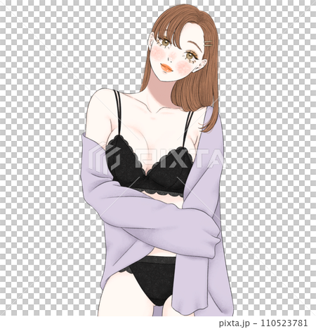 穿內衣的女性 110523781