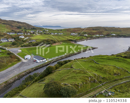 Aerial view of Kilcar in County Donegal - Ireland 110524338