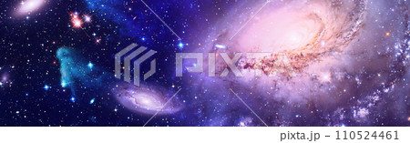 Nebula and open cluster of stars in the universe. Abstract astronomical galaxy. Elements of this image furnished by NASA. 110524461