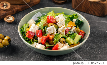 Portion of fresh greek salad 110524754