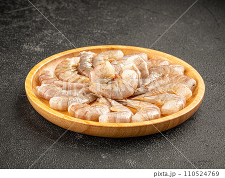 Portion of fresh raw shrimp Portion of fresh raw shrimp 110524769