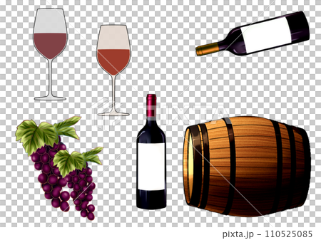 Wine illustration set Wine illustration set 110525085
