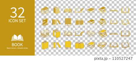 Icon set related to studying and books Icon set related to studying and books 110527247