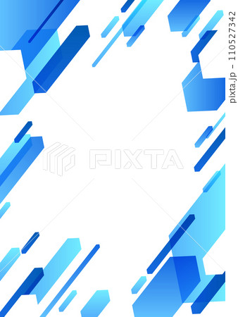 青い幾何学パターンの背景素材 青い幾何学パターンの背景素材 110527342