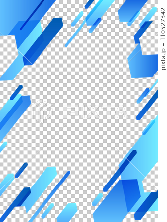 青い幾何学パターンの背景素材 青い幾何学パターンの背景素材 110527342