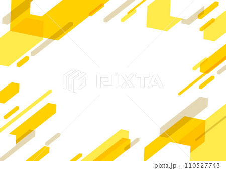 黄色い幾何学パターンの背景素材材 110527743
