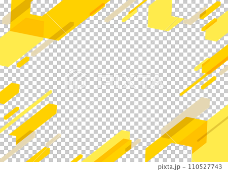 黄色い幾何学パターンの背景素材材 110527743