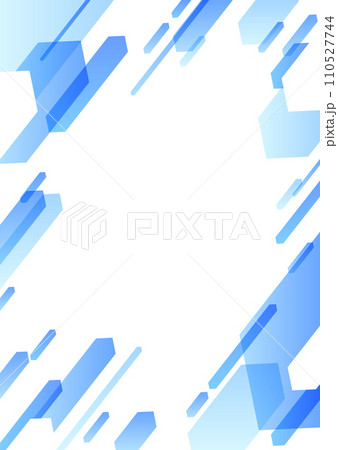 青い幾何学パターンの背景素材材 110527744