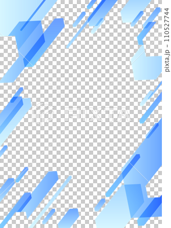 青い幾何学パターンの背景素材材 110527744